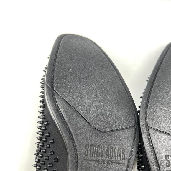 Stacy Adams Mens Size‎ 7.5 7.5M Sabre Black Spiked Studded Slip On Loafers Shoes main image 12